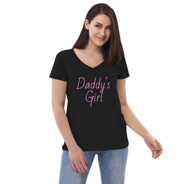 Daddy's Girl Women’s recycled v-neck t-shirt