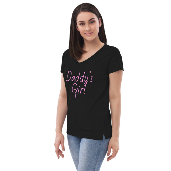 Daddy's Girl Women’s recycled v-neck t-shirt