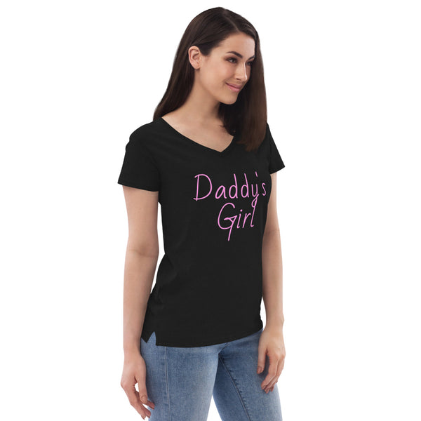 Daddy's Girl Women’s recycled v-neck t-shirt