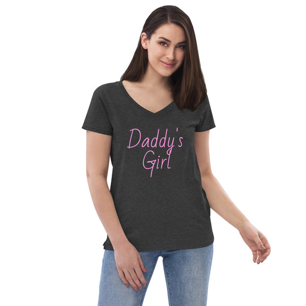 Daddy's Girl Women’s recycled v-neck t-shirt