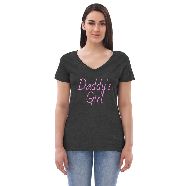 Daddy's Girl Women’s recycled v-neck t-shirt