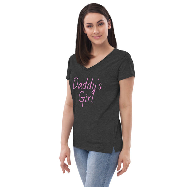 Daddy's Girl Women’s recycled v-neck t-shirt