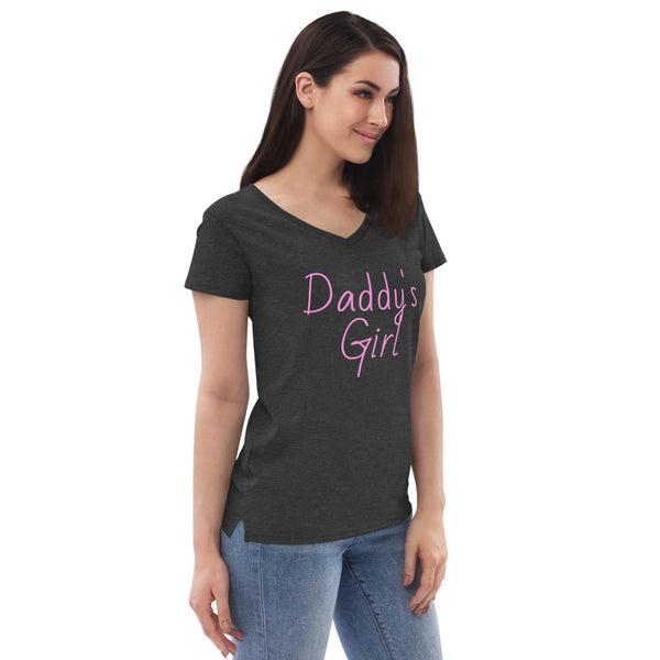 Daddy's Girl Women’s recycled v-neck t-shirt